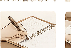 ノートを取る手元